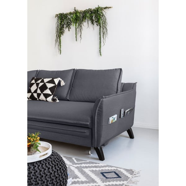 Divano letto angolare antracite, angolo sinistro Charming Charlie - Miuform-image-4