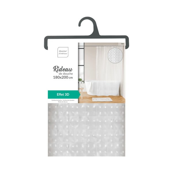 Tenda per doccia 180x200 cm Cube – douceur d'intérieur-image-3