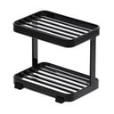 Portasapone a castello nero con vano portaoggetti Tower - YAMAZAKI