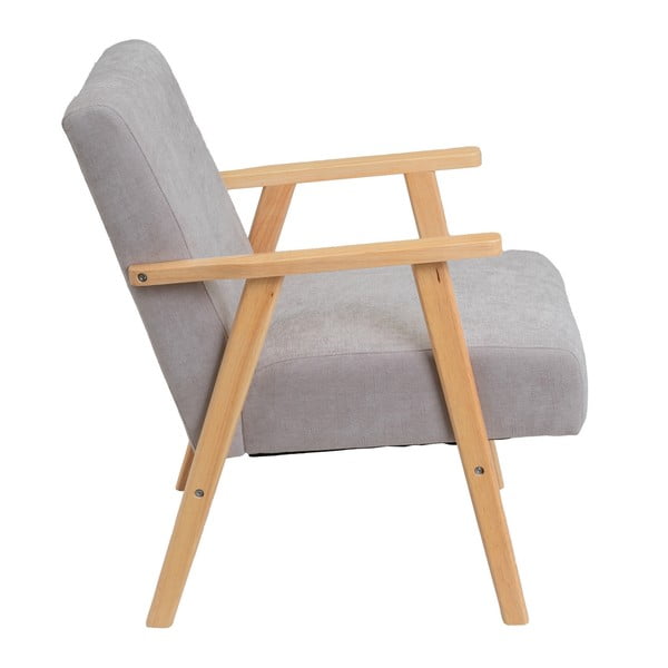 Poltrona grigia con rivestimento in ciniglia Vintage – Casa Selección-image-3