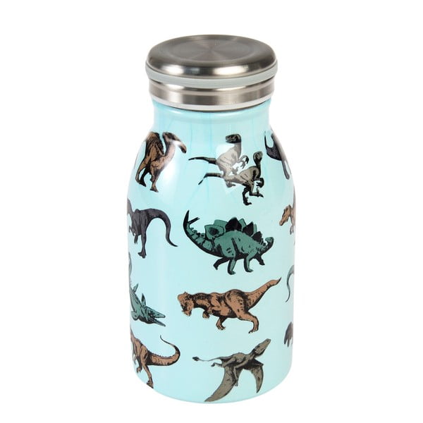 Bottiglia per bambini azzurra in acciaio inox 250 ml Prehistoric Land – Rex London