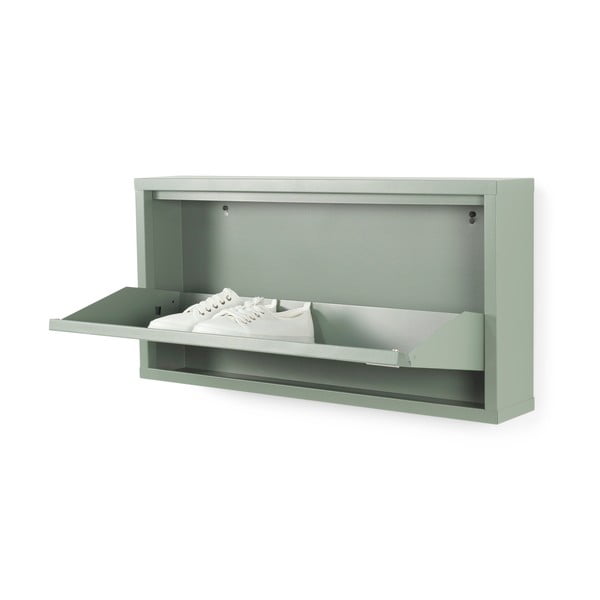 Scarpiera verde polveroso in metallo con ante ribaltabili 75x37,5x12,5 cm Billy – Spinder Design-image-2
