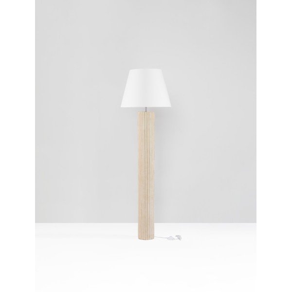 Lampada da terra bianca/color crema in pietra (altezza totale 150 cm) Bacoo – Nova Luce-image-3