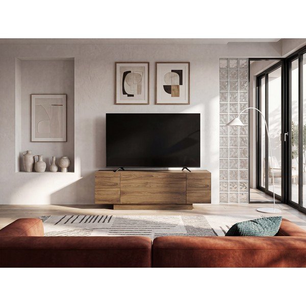 Mobile TV di colore naturale con effetto rovere 140x45x40 cm Victor – Marckeric-image-3
