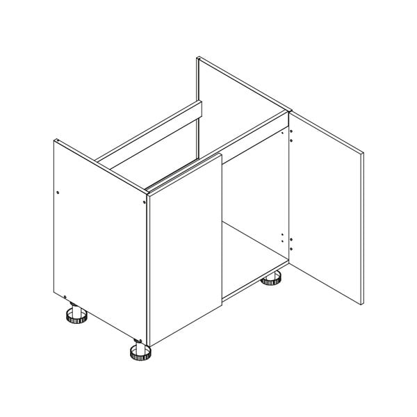 Cucina dritta senza piano di lavoro (senza montaggio) 240 cm Zane - STOLKAR-image-4