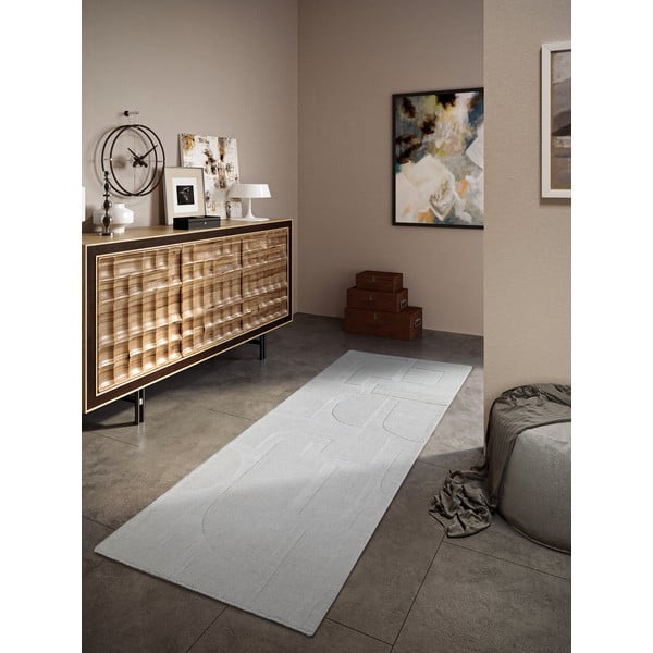 Passatoia color crema in lana intrecciata a mano 80x250 cm Alexis - Villeroy&Boch-image-1