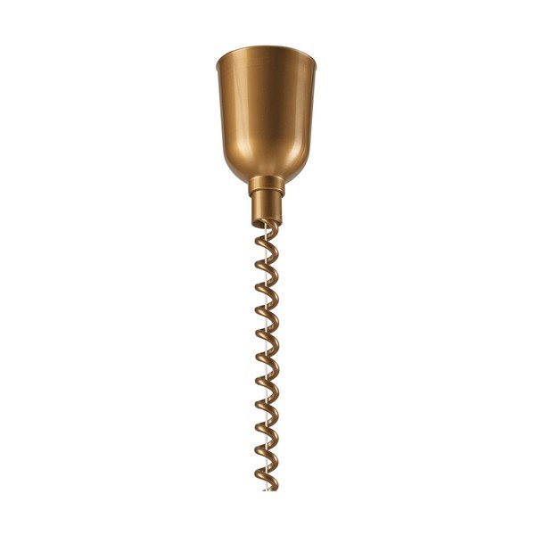 Lampadario in colore naturale dorato con paralume in vetro ø 30 cm Ciara - LAMKUR-image-4
