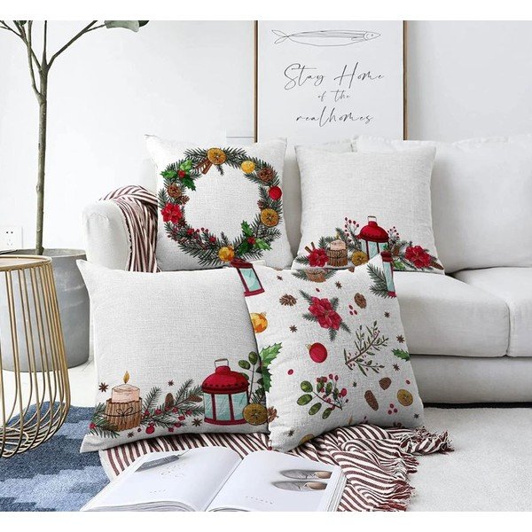 Federe decorative in set a tema natalizio 4 pz 43x43 cm Merry Christmas – Mila Home