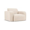 Poltrona beige in tessuto bouclé Molino - Micadoni Home