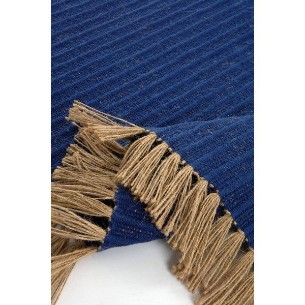 Tappeto blu in misto cotone tessuto a mano 200x300 cm Channa – Jotex-image-2