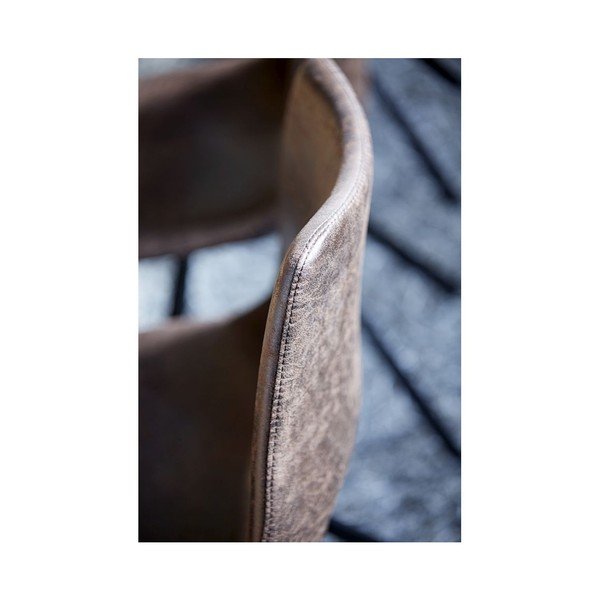 Sedia da pranzo marrone chiaro con base nera Coronas - Canett-image-4