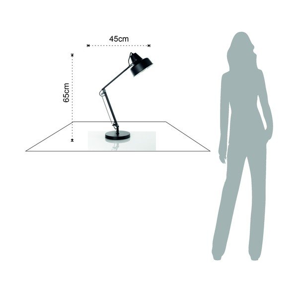 Lampada da tavolo nera 65 cm Ark - Tomasucci-image-4