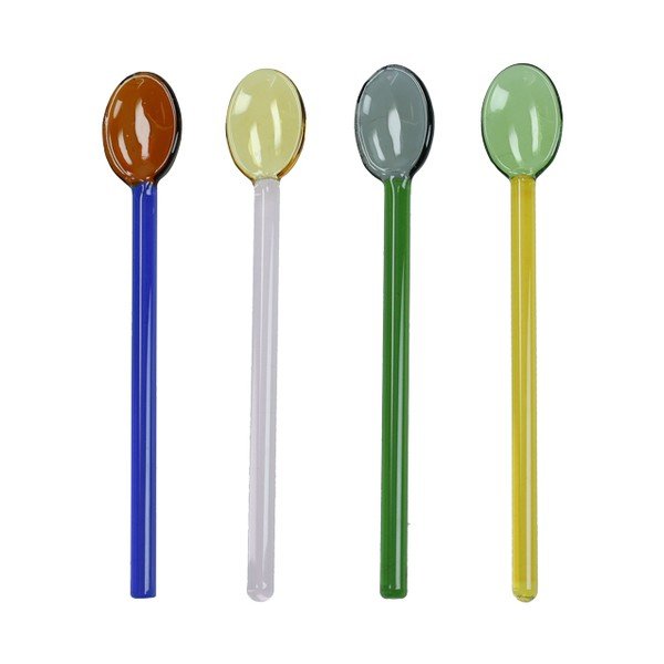 Posate in vetro 4 pz per 4 persone Rainbow – Brandani