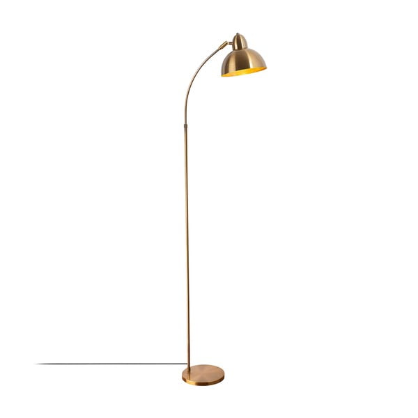 Lampada da terra color ottone con paralume in metallo (altezza totale 162 cm) Marzeo – Opviq lights-image-3