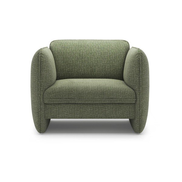 Poltrona verde con rivestimento in ciniglia Georgia – Micadoni -image-2