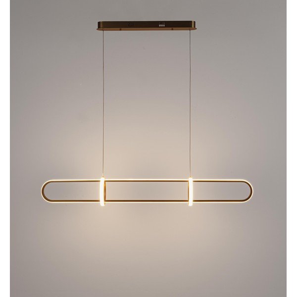 Lampadario LED dorato in metallo Alken – Bizzotto-image-2