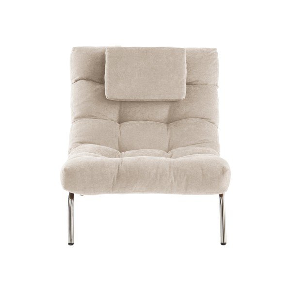 Poltrona beige con rivestimento in ciniglia Burleson – Jotex-image-2
