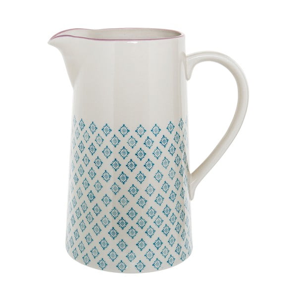 Brocca in gres blu e bianco , 2 l Patrizia - Bloomingville