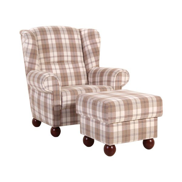 Divano a scacchi marrone Monarch Chenille - Max Winzer-image-1