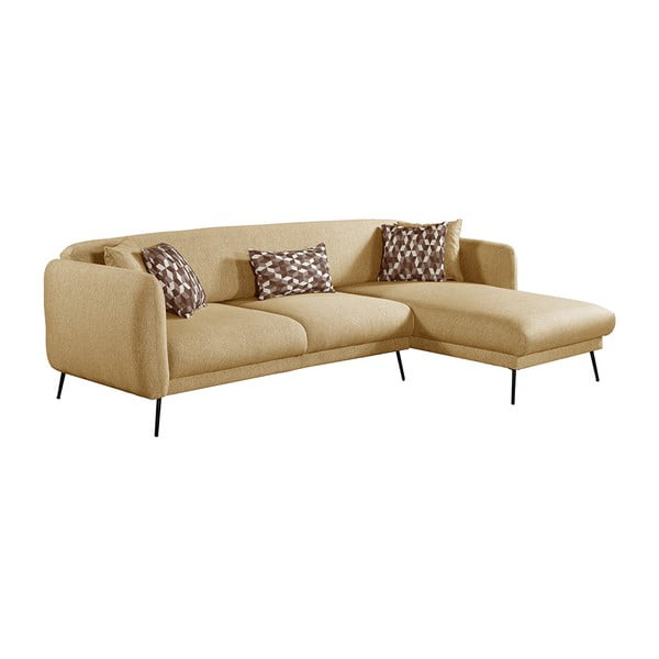 Divano angolare allungabile giallo, angolo destro Madrid - Pandia Home-image-2