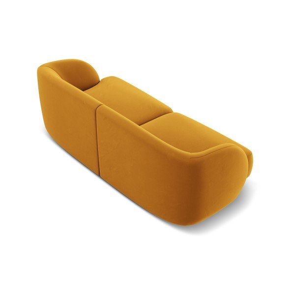 Divano in velluto color senape 184 cm Miley - Micadoni Home-image-3
