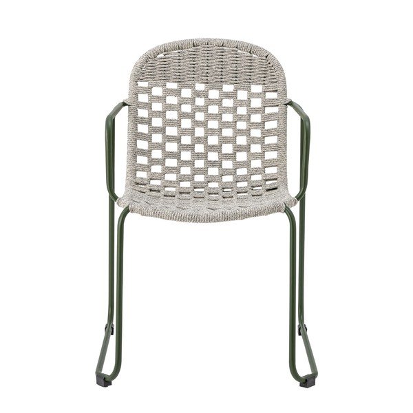 Sedia da esterno grigia in metallo Calana – Bloomingville-image-2