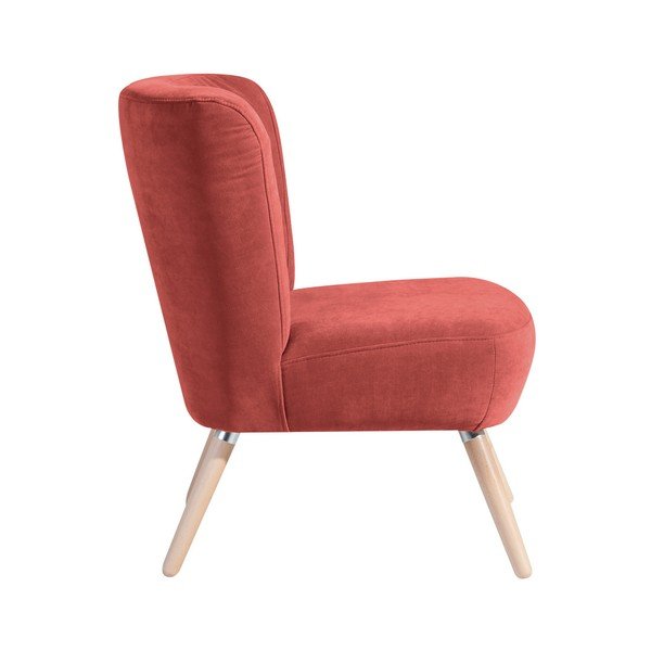 Poltrona rosso terracotta Neele Velor - Max Winzer-image-2