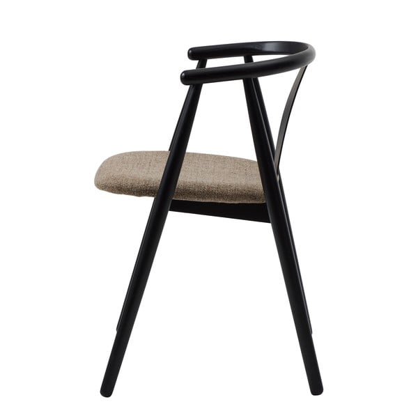 Sedia da pranzo nera e beige Relate - Unique Furniture-image-4