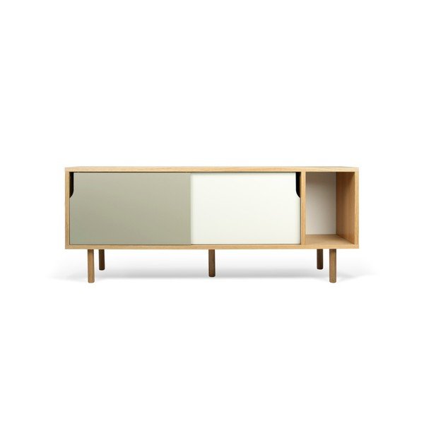 Cassettiera bianca e grigia Dann Oak - TemaHome