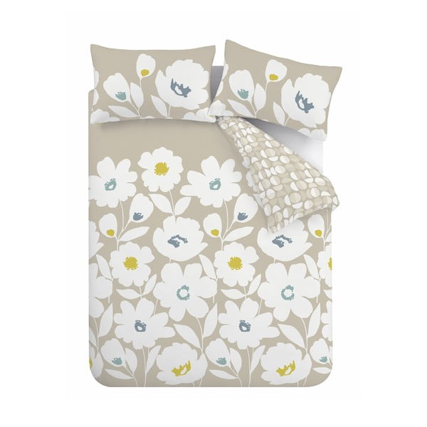 Biancheria da letto bianca e beige per letto matrimoniale 200x200 cm Craft Floral - Catherine Lansfield