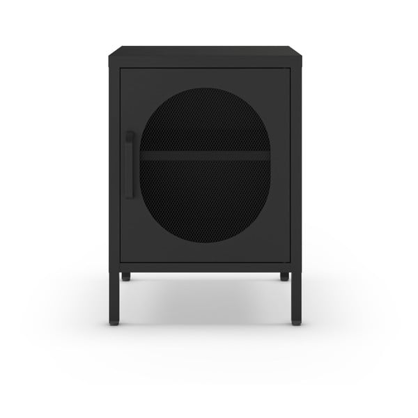 Comodino in metallo nero Diora - Marckeric