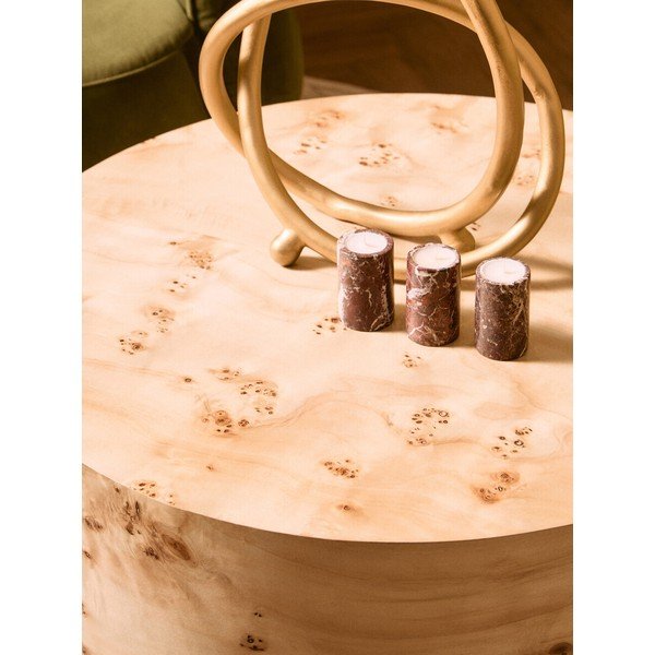 Tavolino da salotto rotondo di colore naturale ø 80 cm Mota – Premier Housewares-image-2