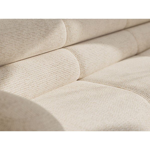 Divano angolare color crema (con penisola a destra/con chaise lounge) con rivestimento in ciniglia Neo – Micadoni -image-4
