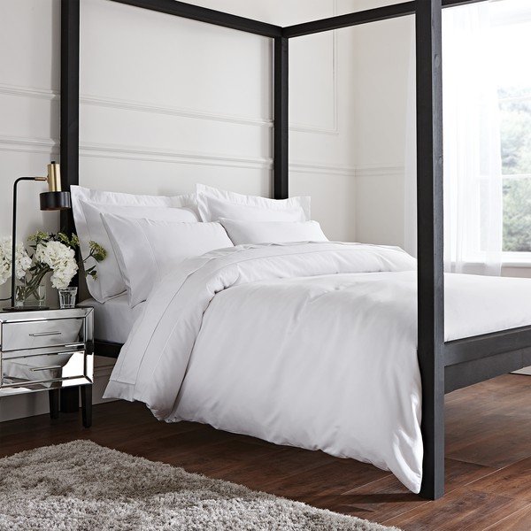 Biancheria da letto in cotone sateen bianco, 220 x 230 cm Luxury - Bianca-image-1