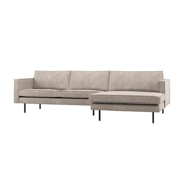 Divano angolare beige (con penisola a destra/con chaise lounge) Rodeo – WOOOD