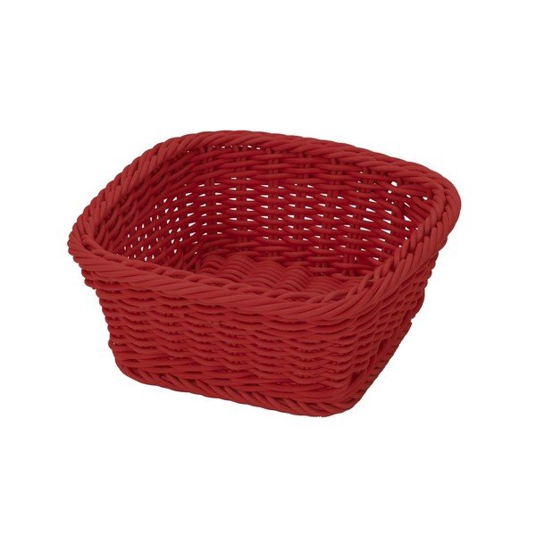 Cestino da tavolo rosso , 19 x 19 cm - Saleen