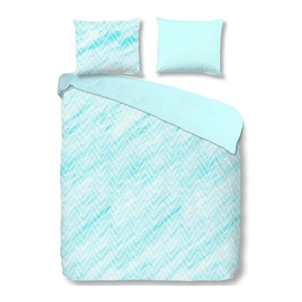 Lenzuolo singolo in cotone azzurro Sheila, 140 x 200 cm - Good Morning