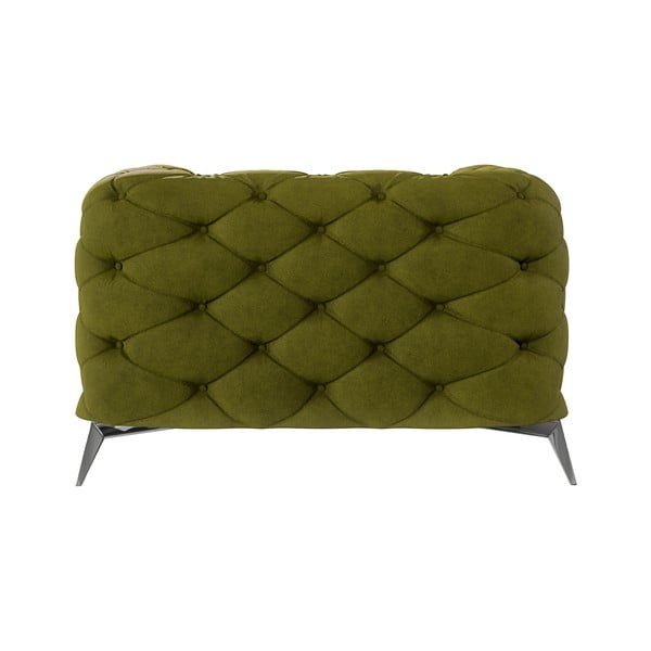 Poltrona verde con rivestimento in velluto Chelsea – Ropez-image-2