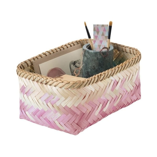 Bambusový úložný koš Compactor Noumea, výška 12 cm