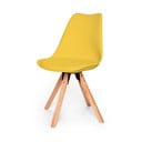 Set di 2 sedie gialle con base in legno di faggio Gina - Bonami Essentials