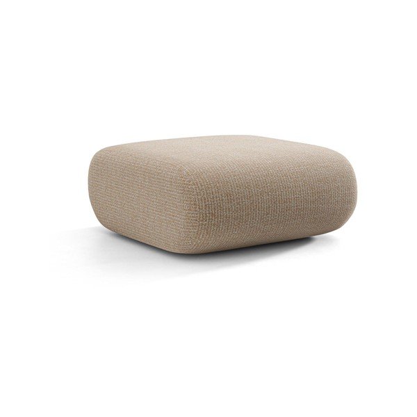 Poggiapiedi beige con rivestimento in ciniglia Neo – Micadoni 