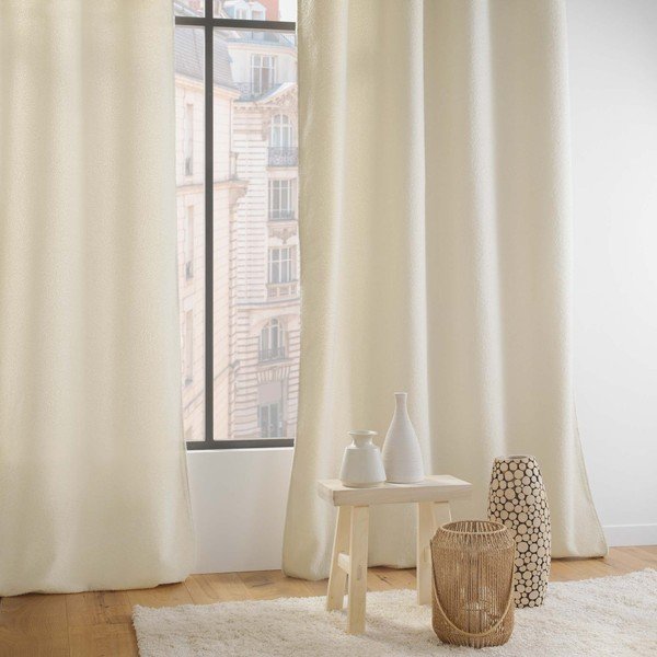 Tenda bouclé crema 140x240 cm Wooly - douceur d'intérieur-image-2