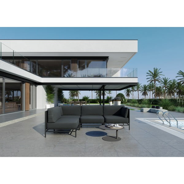 Divano modulare da giardino grigio scuro 234 cm Dandy - Sit Sit-image-4