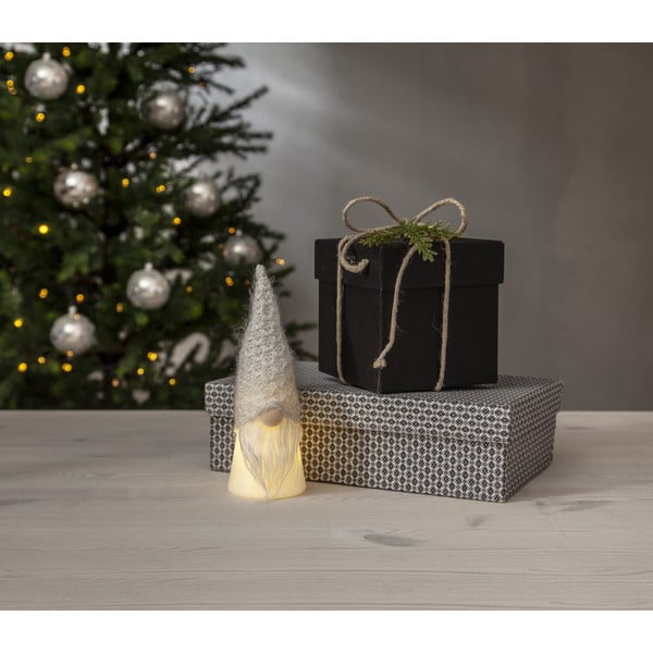 Decorazione luminosa bianco-grigia con motivo natalizio ø 6,5 cm Joylight - Star Trading-image-2