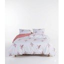 Set copripiumino e federa bianco/rosa in cotone renforcé per letto matrimoniale ed esteso 240x220 cm Breeze Floral – Mila Home Luxury