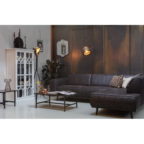 Divano angolare nero in finto camoscio, angolo destro Statement - BePureHome-image-3