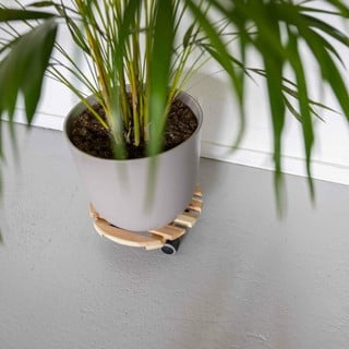 Supporto rotante per vaso in legno ø 29 cm (altezza totale 8 cm) Indoor – Esschert Design