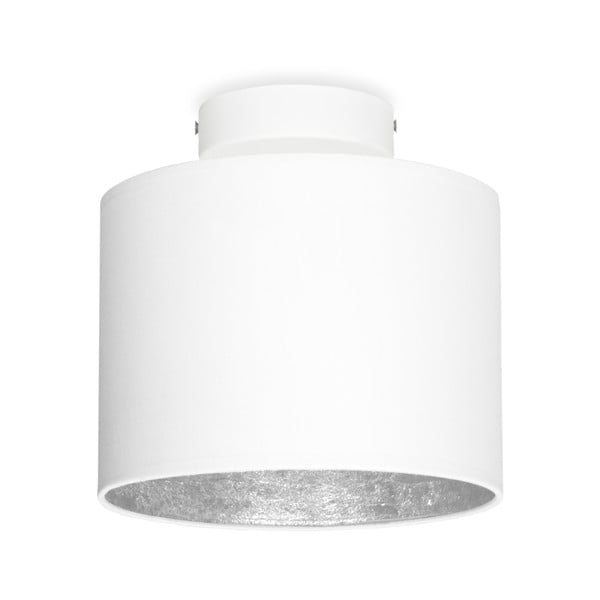 Lampada da soffitto bianca con dettaglio argento MIKA XS, ø 20 cm Mika - Sotto Luce