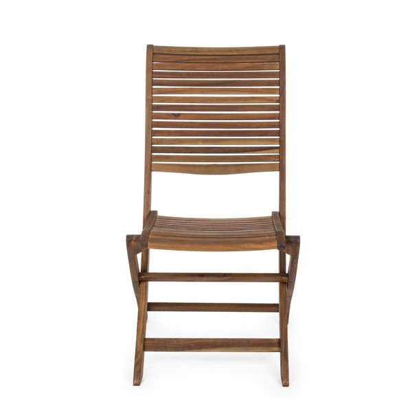 Sedia da esterno di colore naturale in legno massiccio Noemi – Bizzotto-image-2