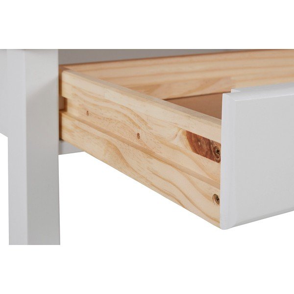 Tavolo da lavoro in pino bianco e marrone, lunghezza 100 cm Gava - Støraa-image-3